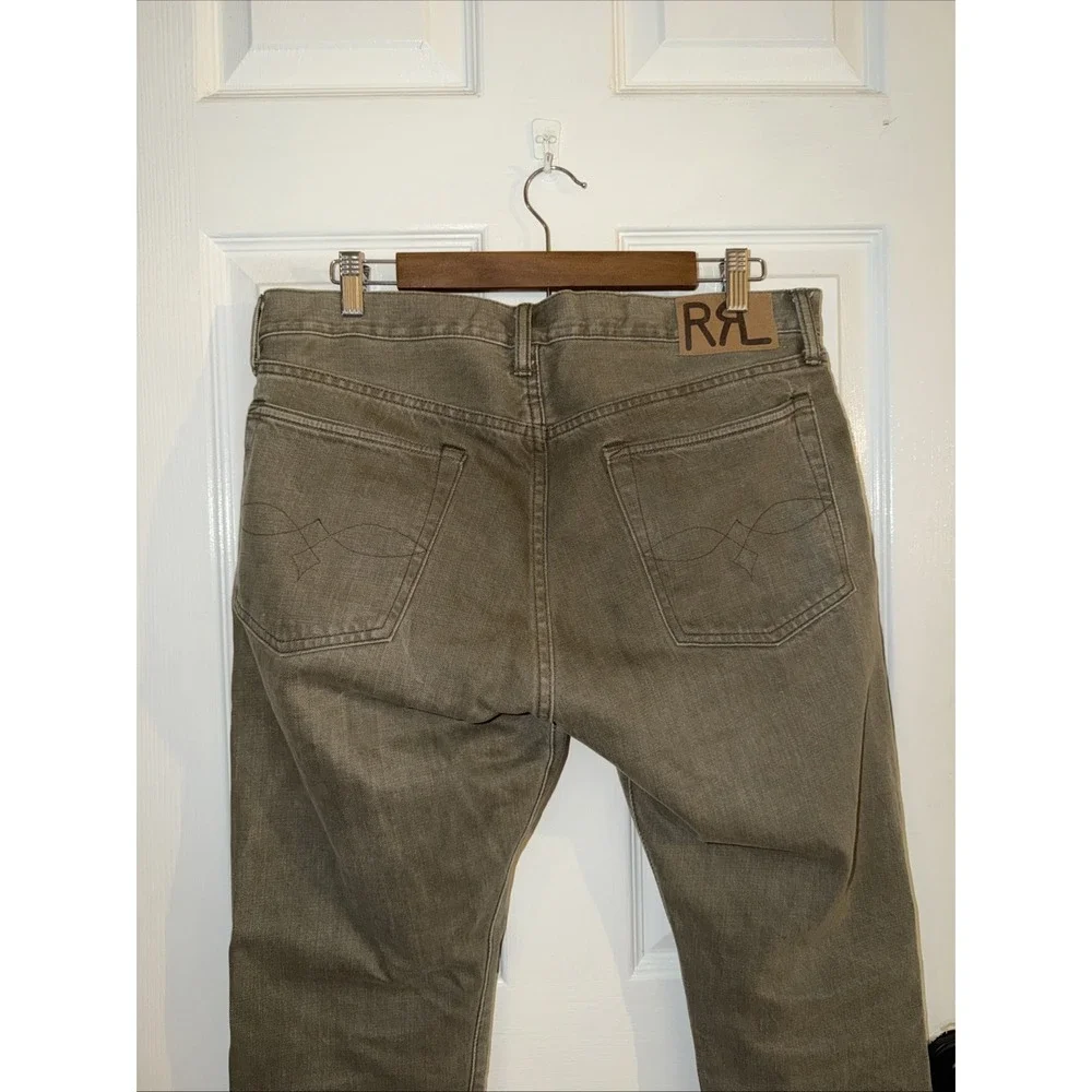 RRL Double Ralph Lauren Men's Jeans Slim Fit Olive Green Size 33 31